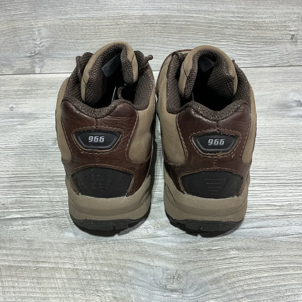 New Balance 966 Waterproof MW966BR Brown Outdoor Casual Leather Shoes Men's 14 D